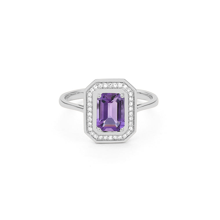 Anillo Piedra Central a Elegir y Diamantes