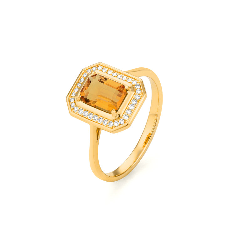 Anillo Piedra Central a Elegir y Diamantes
