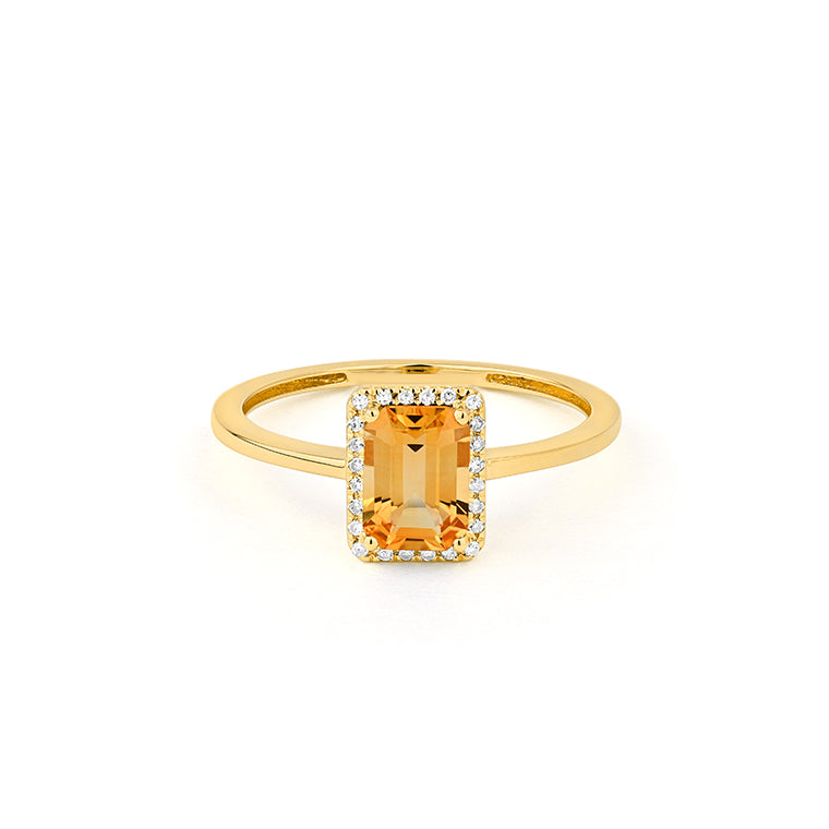 Anillo Piedra Central a Elegir y Diamantes