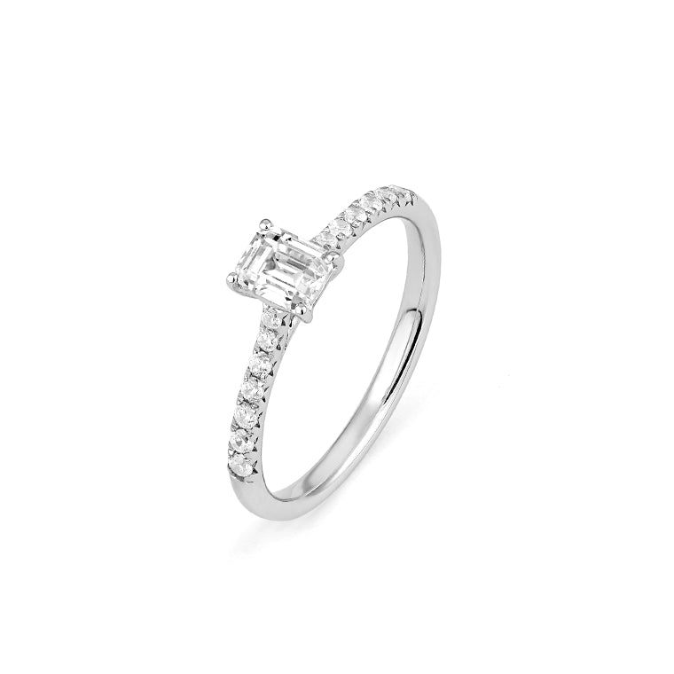 Solitario acompañado con centro en la talla de tu elección