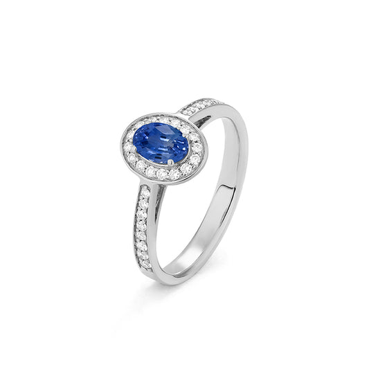 Anillo Piedra Central a Elegir con Diamantes