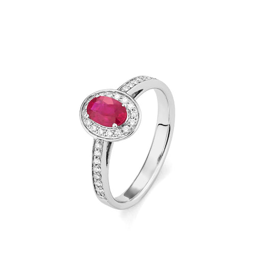Anillo Piedra Central a Elegir con Diamantes