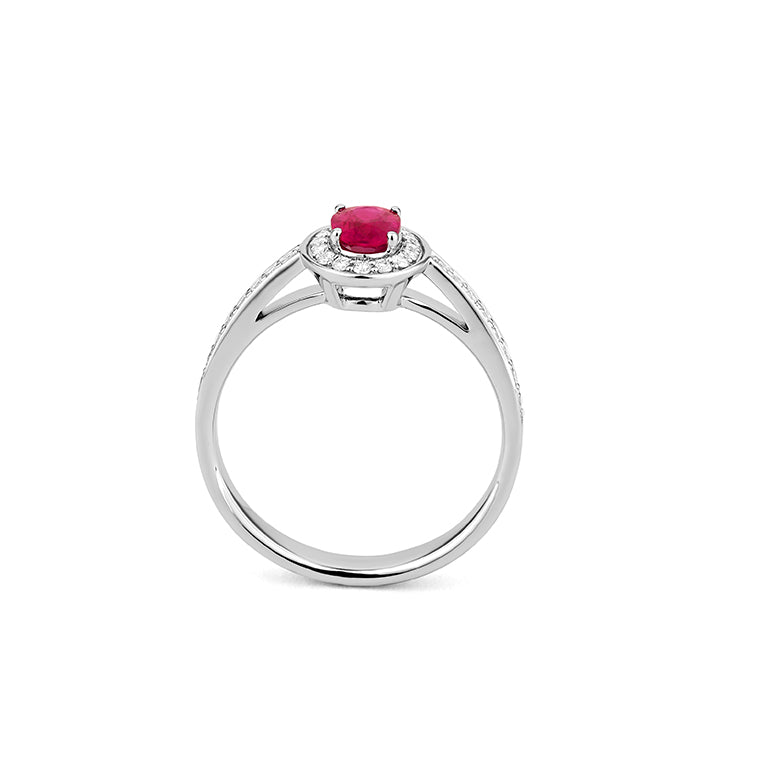 Anillo Piedra Central a Elegir con Diamantes