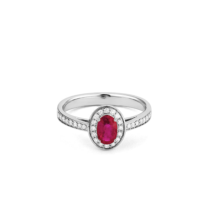 Anillo Piedra Central a Elegir con Diamantes
