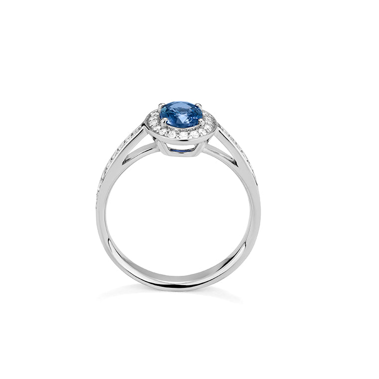 Anillo Piedra Central a Elegir con Diamantes