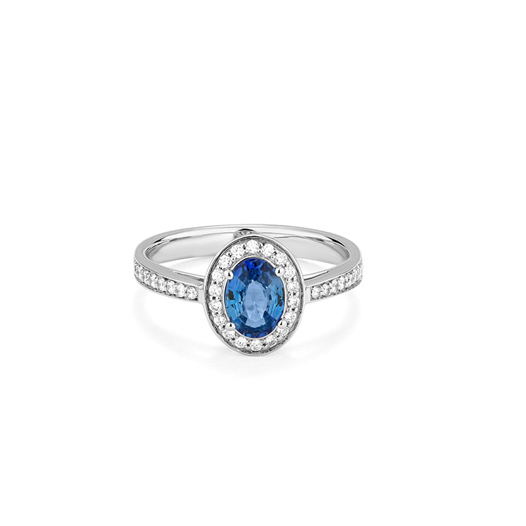 Anillo Piedra Central a Elegir con Diamantes