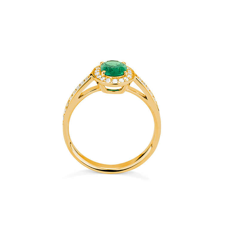 Anillo Piedra Central a Elegir con Diamantes