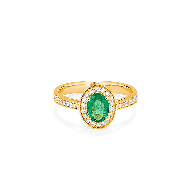 Anillo Piedra Central a Elegir con Diamantes
