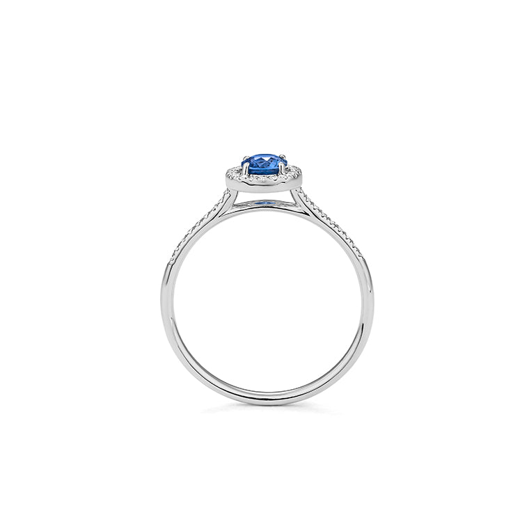 Anillo Solitario Zafiro o Rubí con Orla