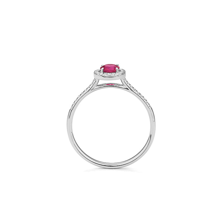 Anillo Solitario Zafiro o Rubí con Orla