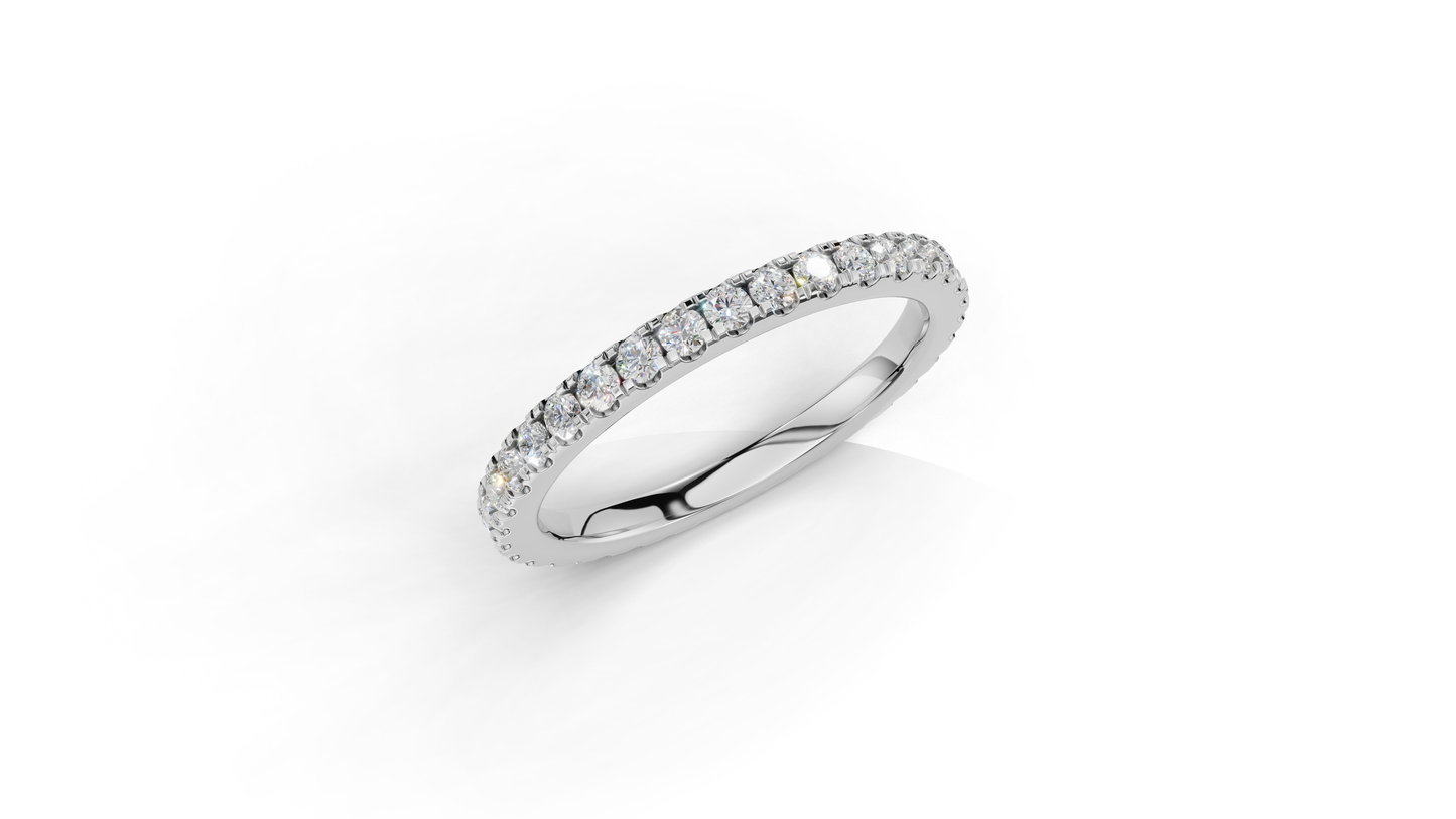 Eternity Alianza completa Oro Blanco 18 Kilates