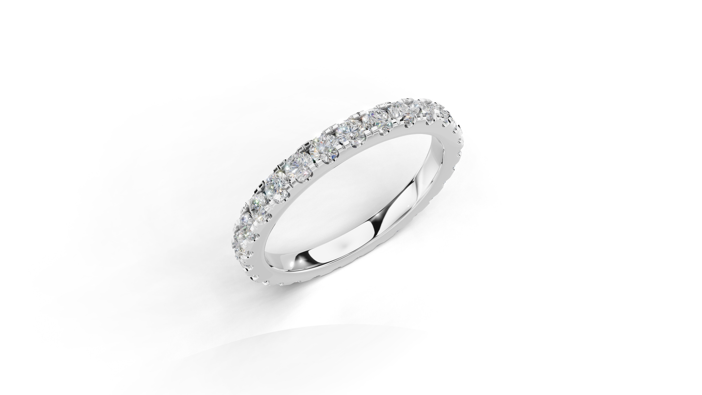 Eternity Alianza completa Oro Blanco 18 Kilates